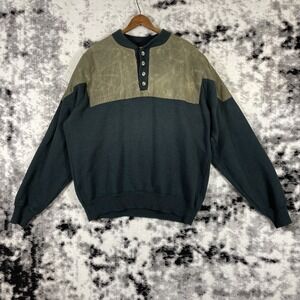 Vintage Filson Henley Guide‎ Sweater Mens Size XL Green Outdoors Woodsman